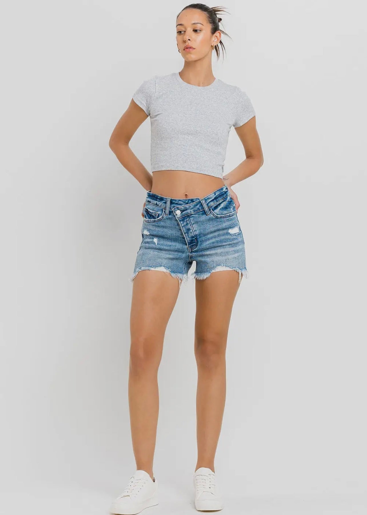 High Rise Low Front Rise Shorts